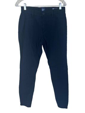 Gap Stretch Skinny Pants Size 8 Black Professional Casual Wear Cotton Blend